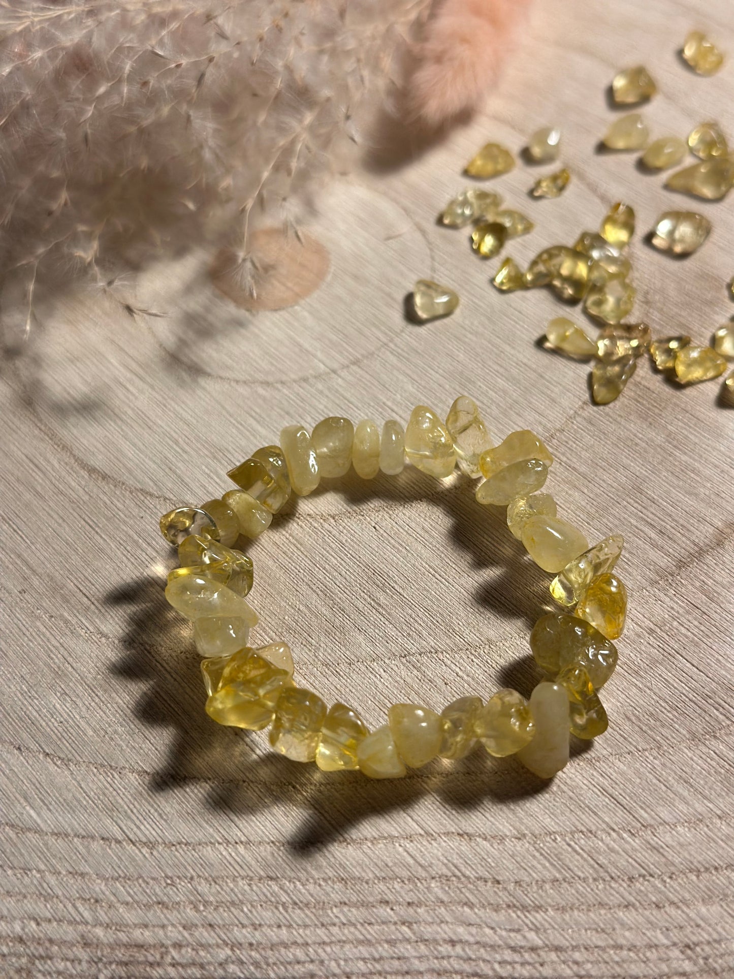 Citrin Splitterarmband – Handgemachtes Edelsteinarmband – Lebensfreude & Energie